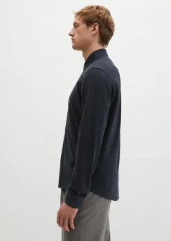 DfC Jerseyhemd regular im strukturierten Karo-Jacquard