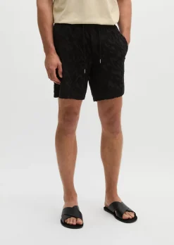 DfC Jerseyshorts regular mit weichem Frottee-Blattmuster