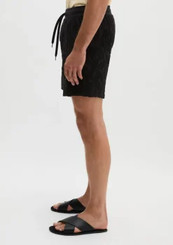 DfC Jerseyshorts regular mit weichem Frottee-Blattmuster