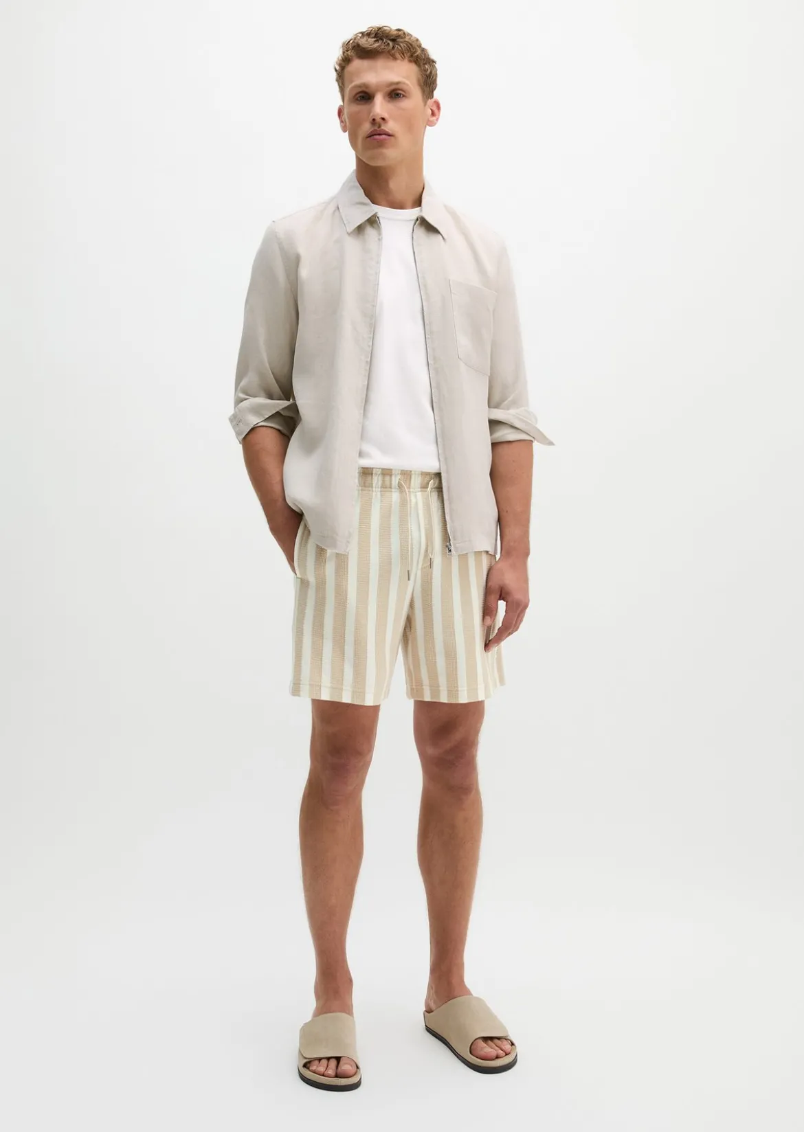 DfC Jerseyshorts regular mit Farb-und Struktur-Streifen