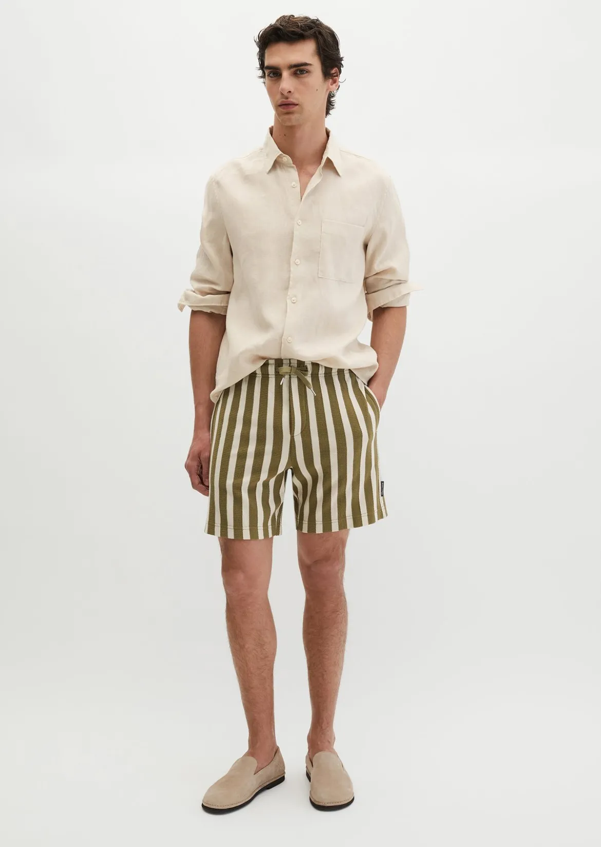DfC Jerseyshorts regular mit Farb-und Struktur-Streifen