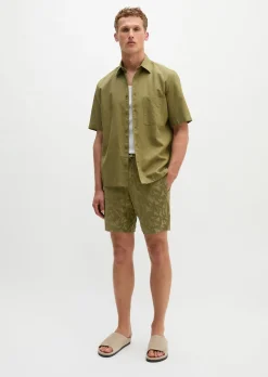 DfC Jerseyshorts regular mit weichem Frottee-Blattmuster
