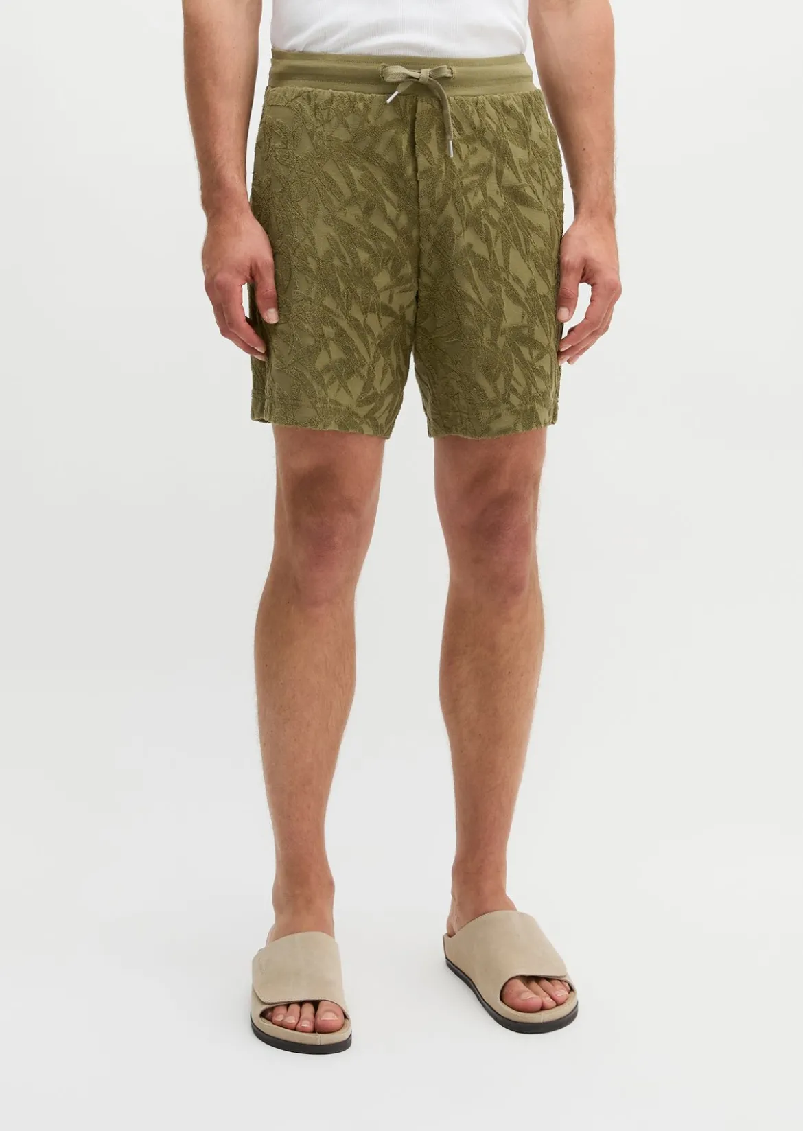 DfC Jerseyshorts regular mit weichem Frottee-Blattmuster