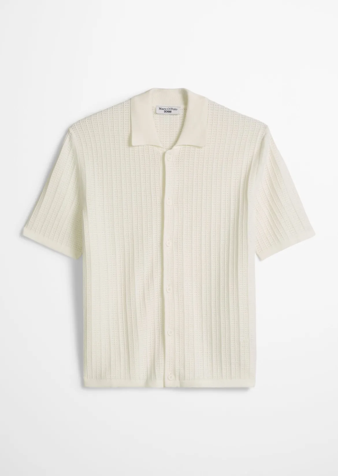DfC Kurzarm-Strickjacke im Polostil regular mit Lochstruktur