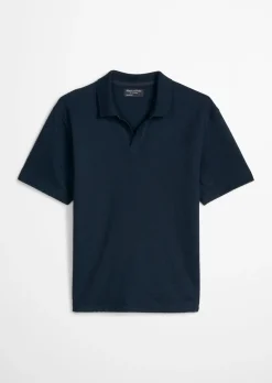 DfC Poloshirt Jersey Structure regular aus schwerem Ripp-Jersey