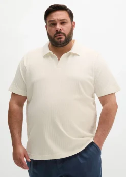 DfC Poloshirt Jersey Structure regular aus schwerem Ripp-Jersey