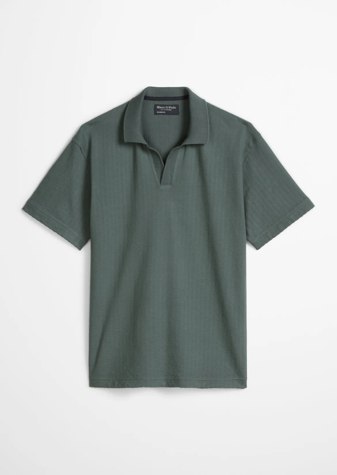 DfC Poloshirt Jersey Structure regular aus schwerem Ripp-Jersey