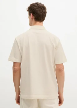 DfC Poloshirt Jersey Structure regular aus schwerem Ripp-Jersey