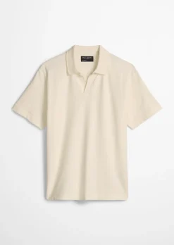 DfC Poloshirt Jersey Structure regular aus schwerem Ripp-Jersey