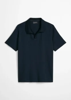 DfC Poloshirt Jersey Structure regular aus schwerem Ripp-Jersey