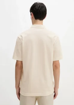 DfC Poloshirt regular im strukturierten Karo-Jacquard