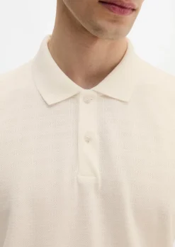 DfC Poloshirt regular im strukturierten Karo-Jacquard