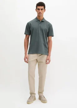 DfC Poloshirt regular im strukturierten Karo-Jacquard
