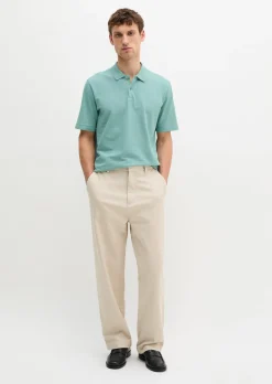 DfC Poloshirt regular im strukturierten Karo-Jacquard