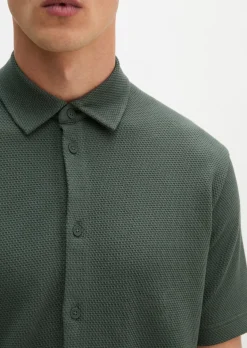 DfC Poloshirt regular mit feiner Waffel-Struktur