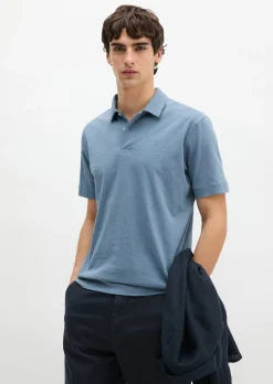 DfC Poloshirt Slub-Jersey regular aus weicher Bio-Baumwolle
