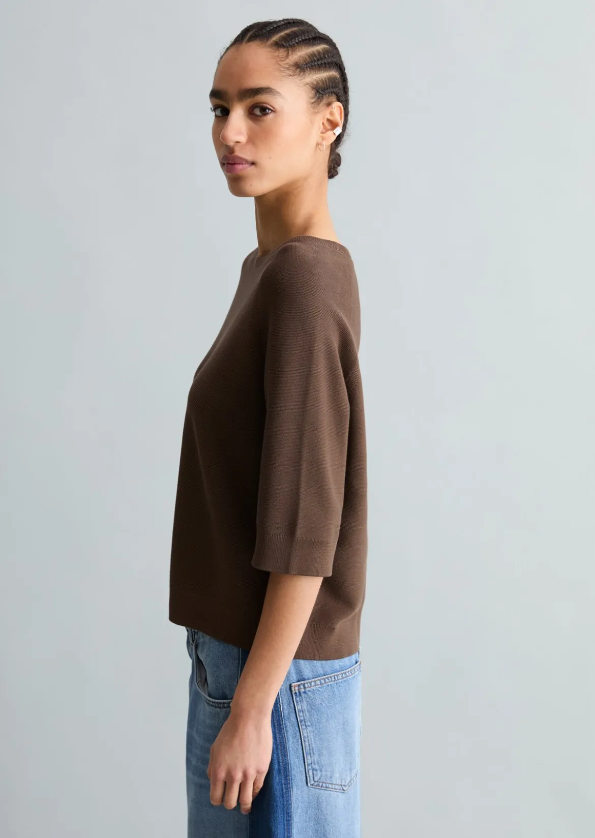 DfC Pullover relaxed aus kompaktem Baumwollgarn