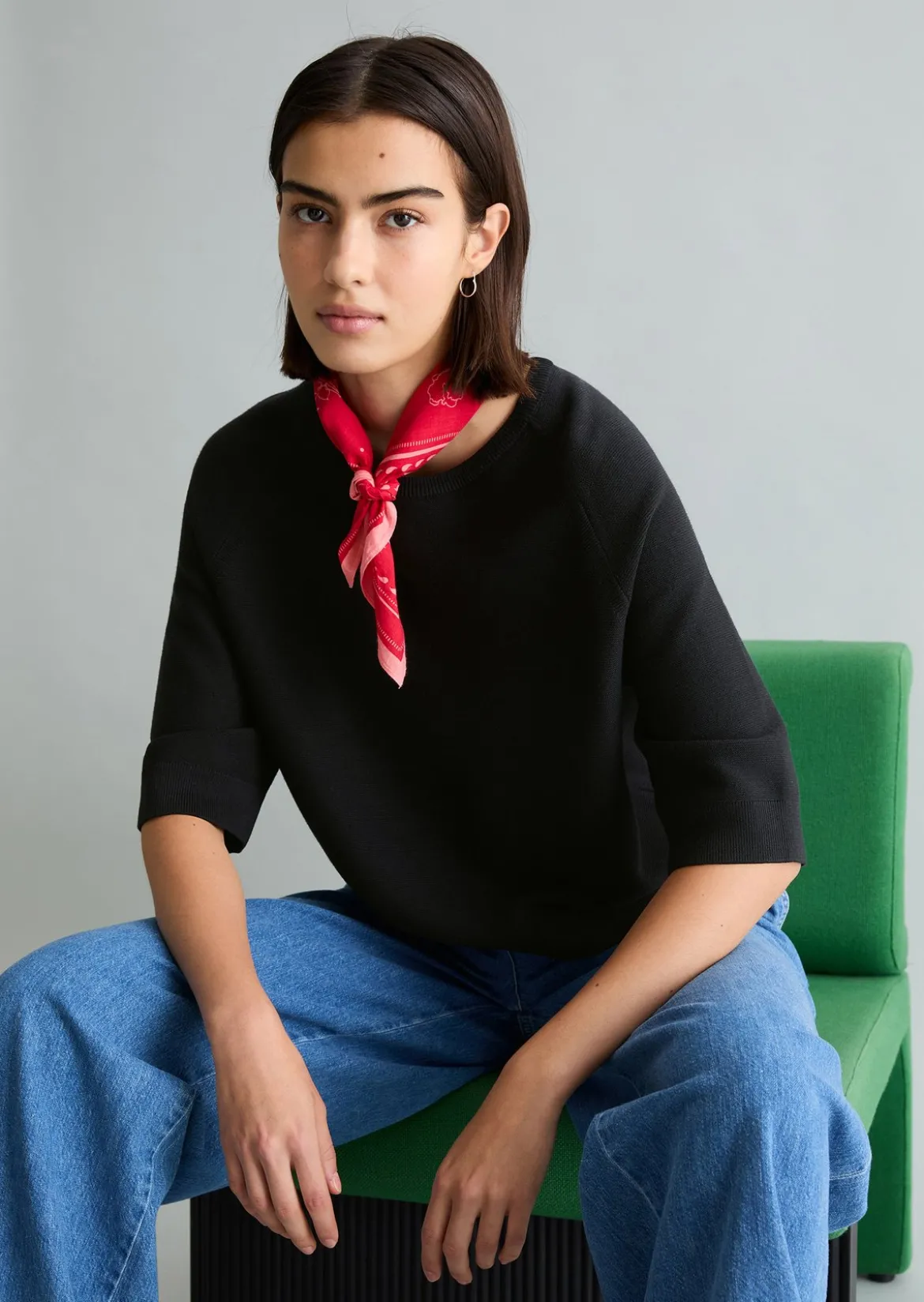 DfC Pullover relaxed aus kompaktem Baumwollgarn