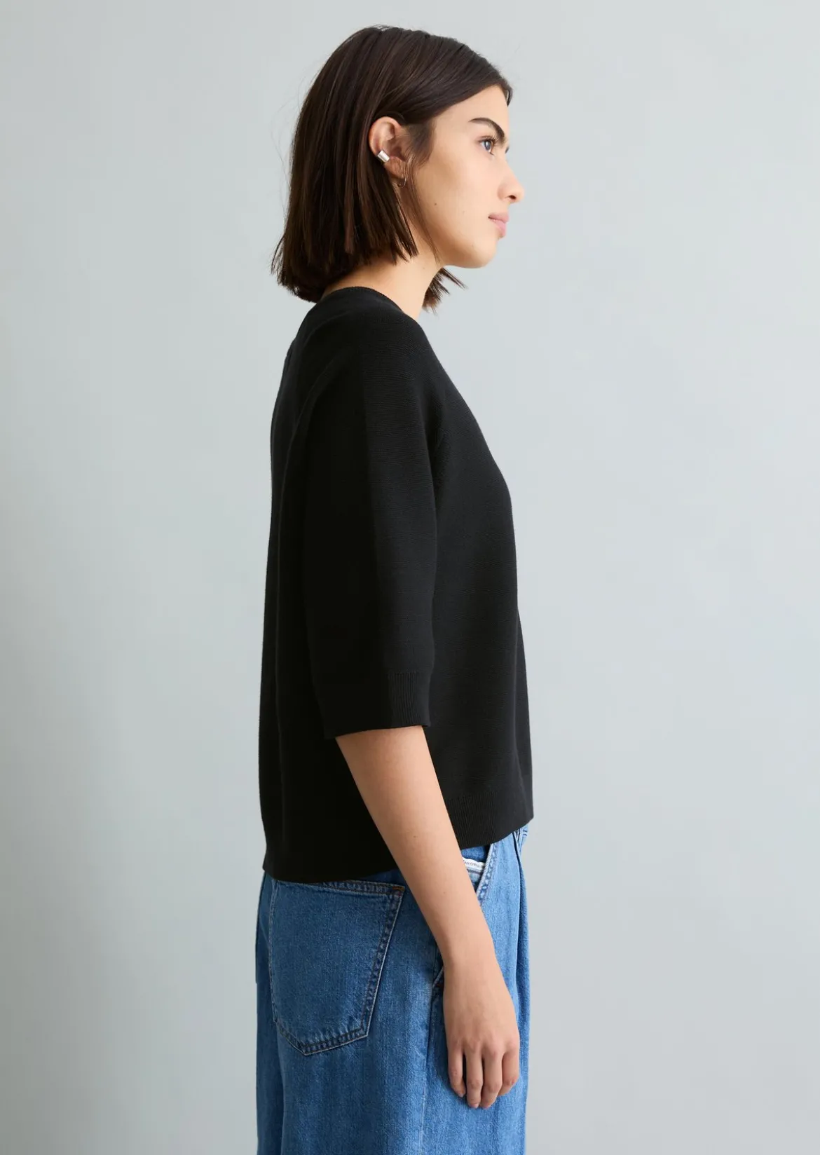 DfC Pullover relaxed aus kompaktem Baumwollgarn
