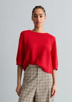 DfC Pullover relaxed aus kompaktem Baumwollgarn