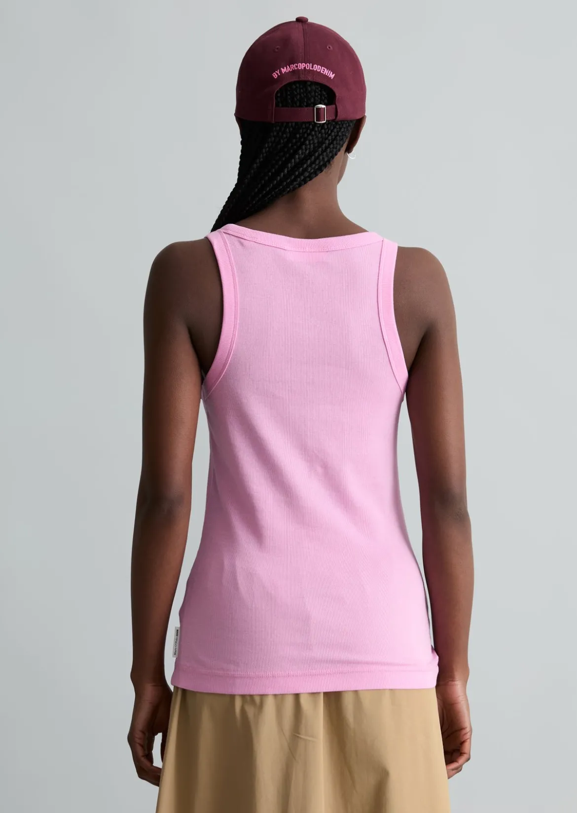 DfC Ripp-Tanktop slim aus Bio-Baumwoll-Stretchjersey