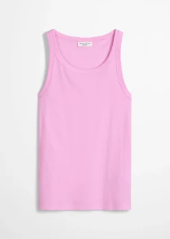 DfC Ripp-Tanktop slim aus Bio-Baumwoll-Stretchjersey