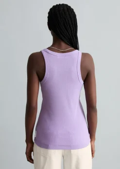 DfC Ripp-Tanktop slim aus Bio-Baumwoll-Stretchjersey