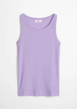 DfC Ripp-Tanktop slim aus Bio-Baumwoll-Stretchjersey