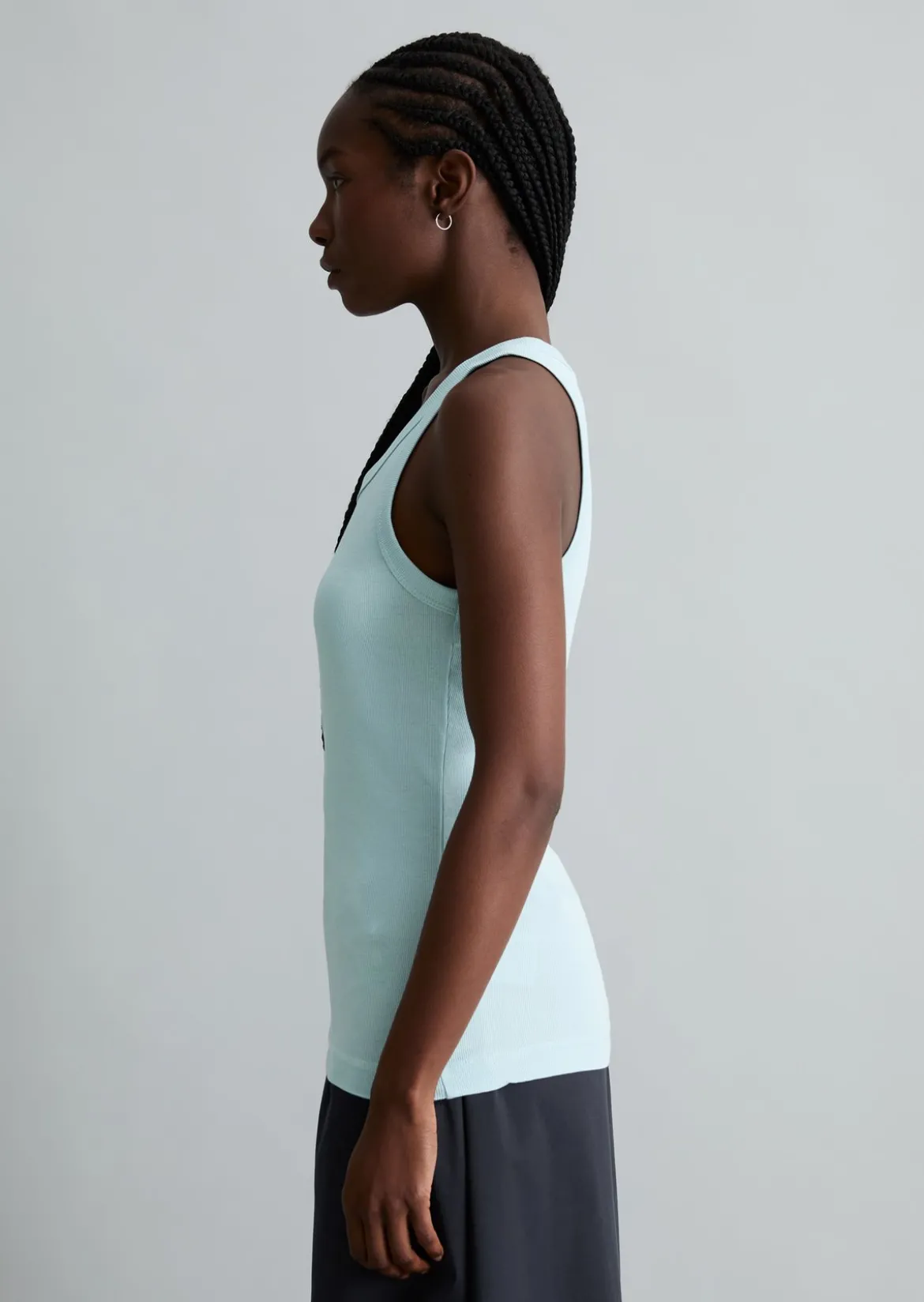 DfC Ripp-Tanktop slim aus Bio-Baumwoll-Stretchjersey