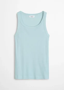 DfC Ripp-Tanktop slim aus Bio-Baumwoll-Stretchjersey