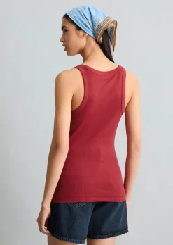 DfC Ripp-Tanktop slim aus Bio-Baumwoll-Stretchjersey