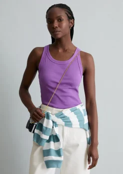 DfC Ripp-Tanktop slim aus Bio-Baumwoll-Stretchjersey