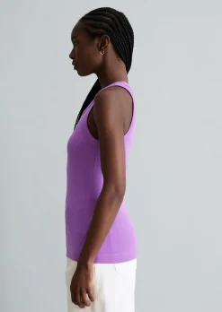 DfC Ripp-Tanktop slim aus Bio-Baumwoll-Stretchjersey