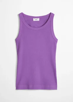 DfC Ripp-Tanktop slim aus Bio-Baumwoll-Stretchjersey