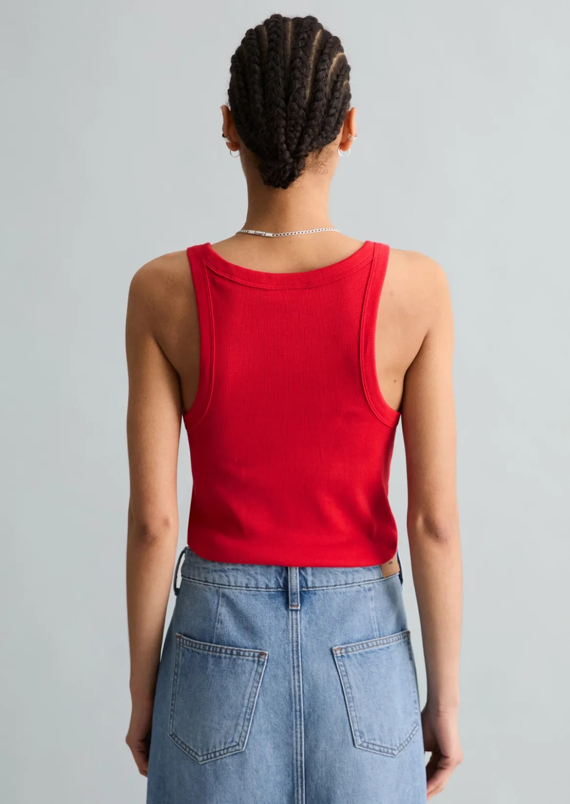DfC Ripp-Tanktop slim aus Bio-Baumwoll-Stretchjersey