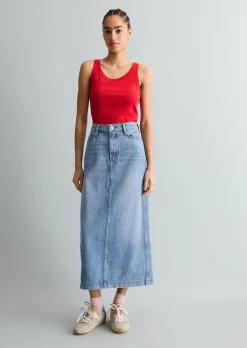 DfC Ripp-Tanktop slim aus Bio-Baumwoll-Stretchjersey