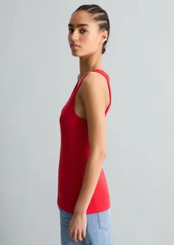 DfC Ripp-Tanktop slim aus Bio-Baumwoll-Stretchjersey