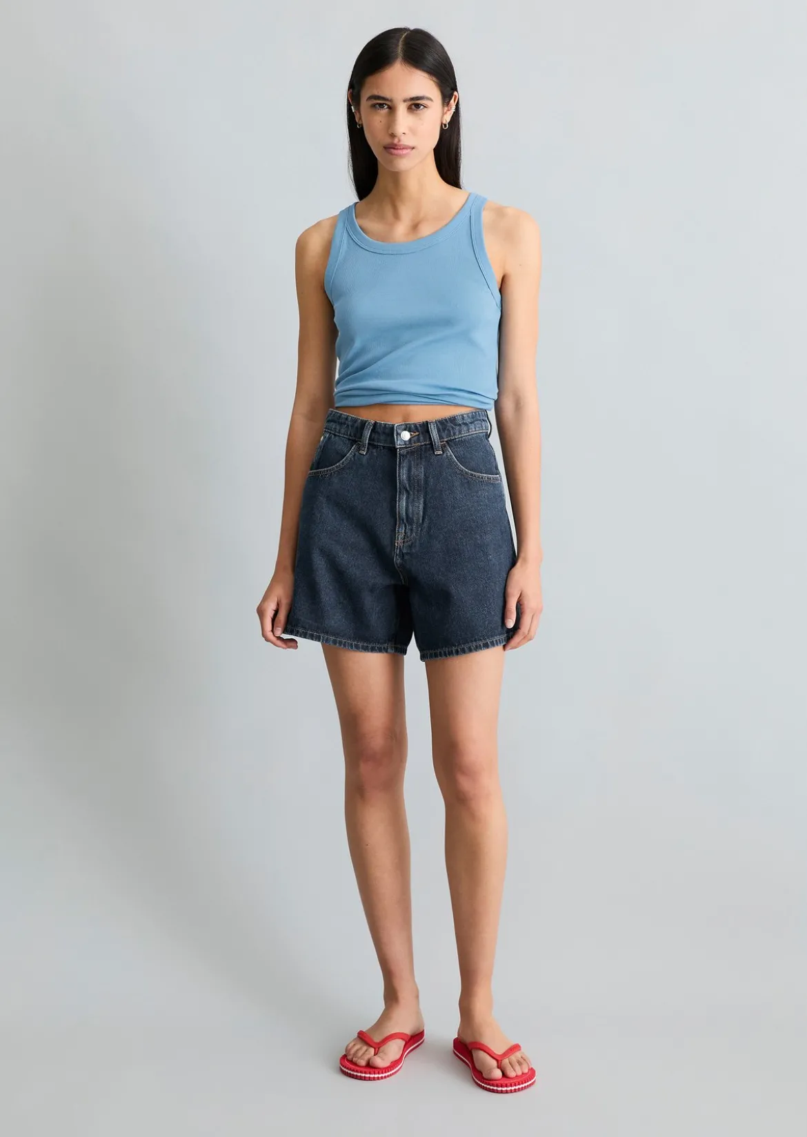 DfC Ripp-Tanktop slim aus Bio-Baumwoll-Stretchjersey