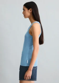 DfC Ripp-Tanktop slim aus Bio-Baumwoll-Stretchjersey