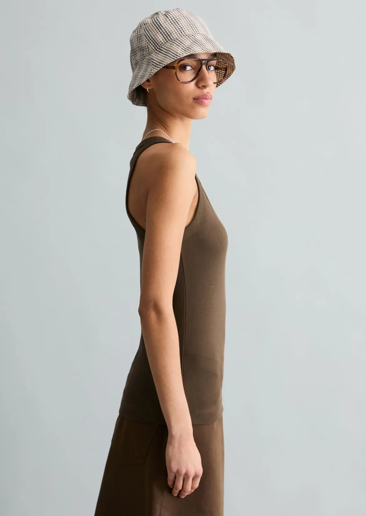 DfC Ripp-Tanktop slim aus Bio-Baumwoll-Stretchjersey