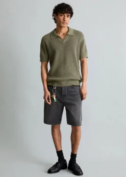 DfC Strick-Poloshirt relaxed mit luftiger Strickstruktur