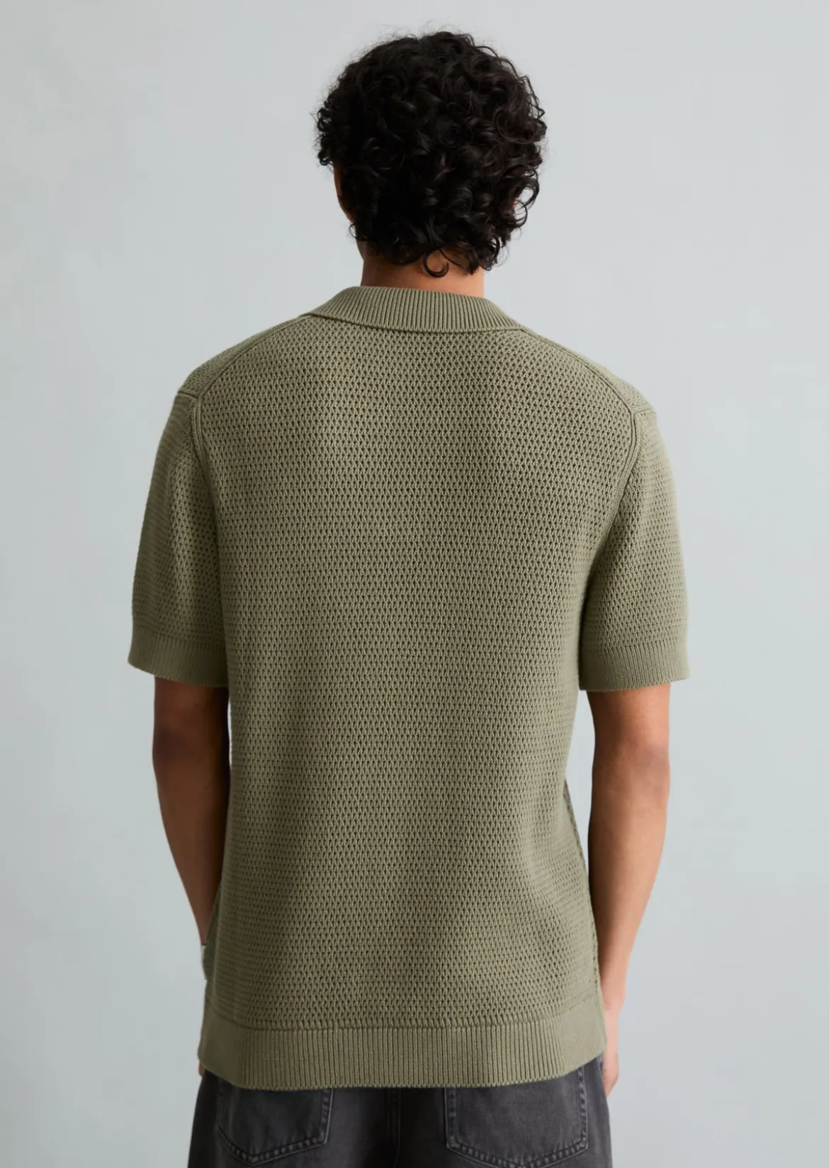DfC Strick-Poloshirt relaxed mit luftiger Strickstruktur