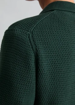 DfC Strick-Poloshirt relaxed mit luftiger Strickstruktur
