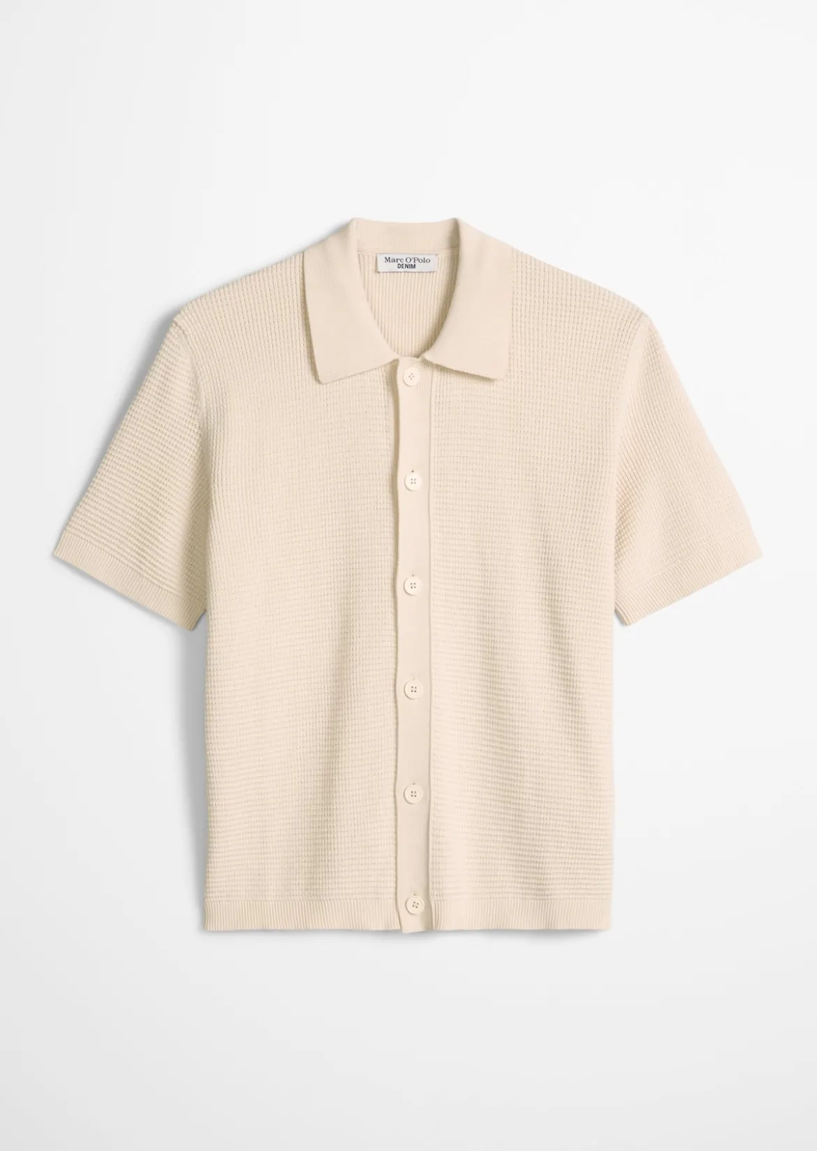 DfC Strickshirt regular im Polostil mit Knopfleiste