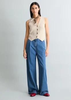 DfC Strickweste regular aus reinem Organic Cotton-Garn