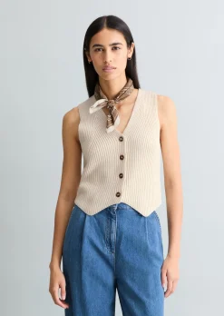 DfC Strickweste regular aus reinem Organic Cotton-Garn