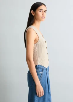 DfC Strickweste regular aus reinem Organic Cotton-Garn