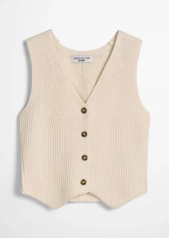 DfC Strickweste regular aus reinem Organic Cotton-Garn