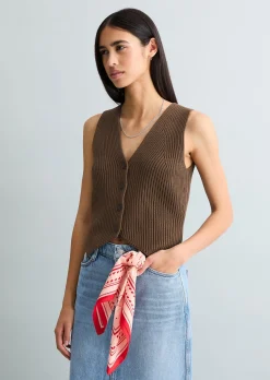 DfC Strickweste regular aus reinem Organic Cotton-Garn