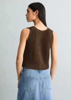 DfC Strickweste regular aus reinem Organic Cotton-Garn
